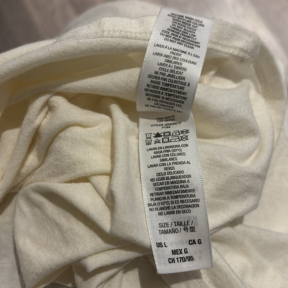 Juicy couture cream comfy logo blouse Sz L - Picture 11 of 13